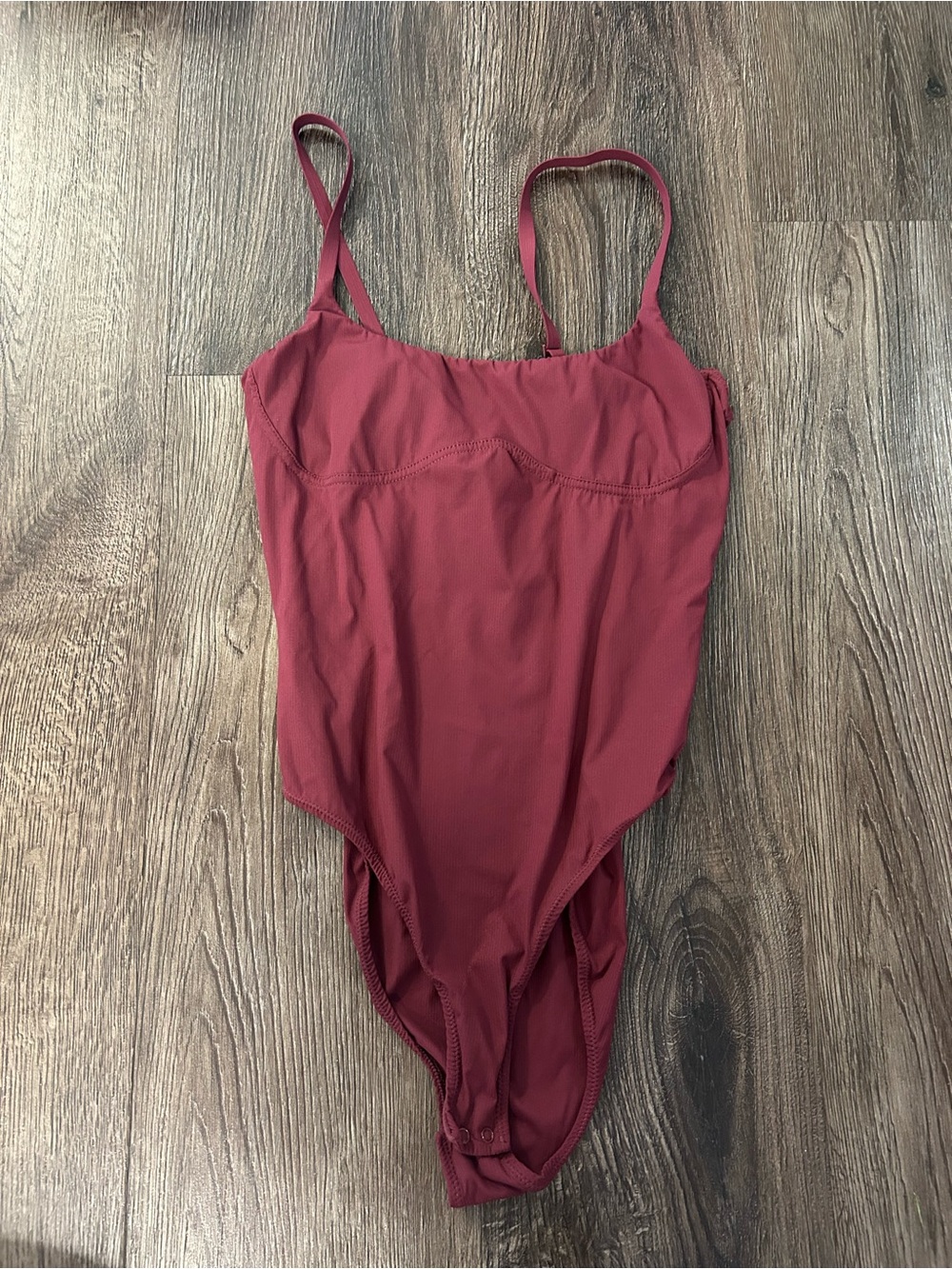 Free People Burgundy Body Suit Tank Top